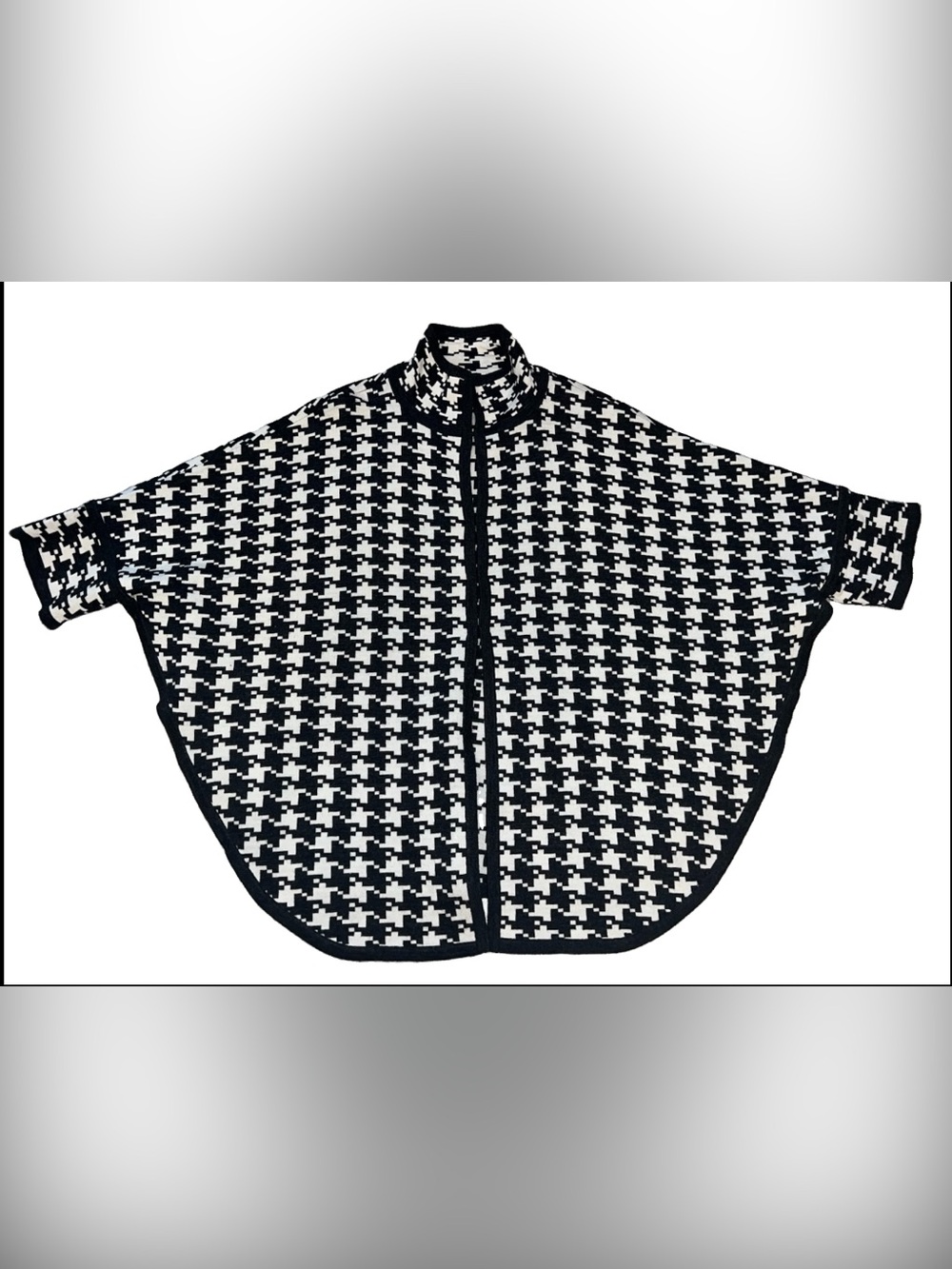 Pendleton Houndstooth 100% Merino Wool Cape Poncho Women's Size XS/S